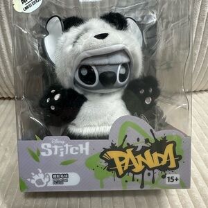 Disney Stitch Panda Plush Toy - Black and White